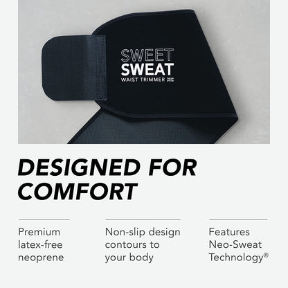 Sweet Sweat Waist Trimmer Women and Men  Sweat Band Waist Trainer High-Intensity