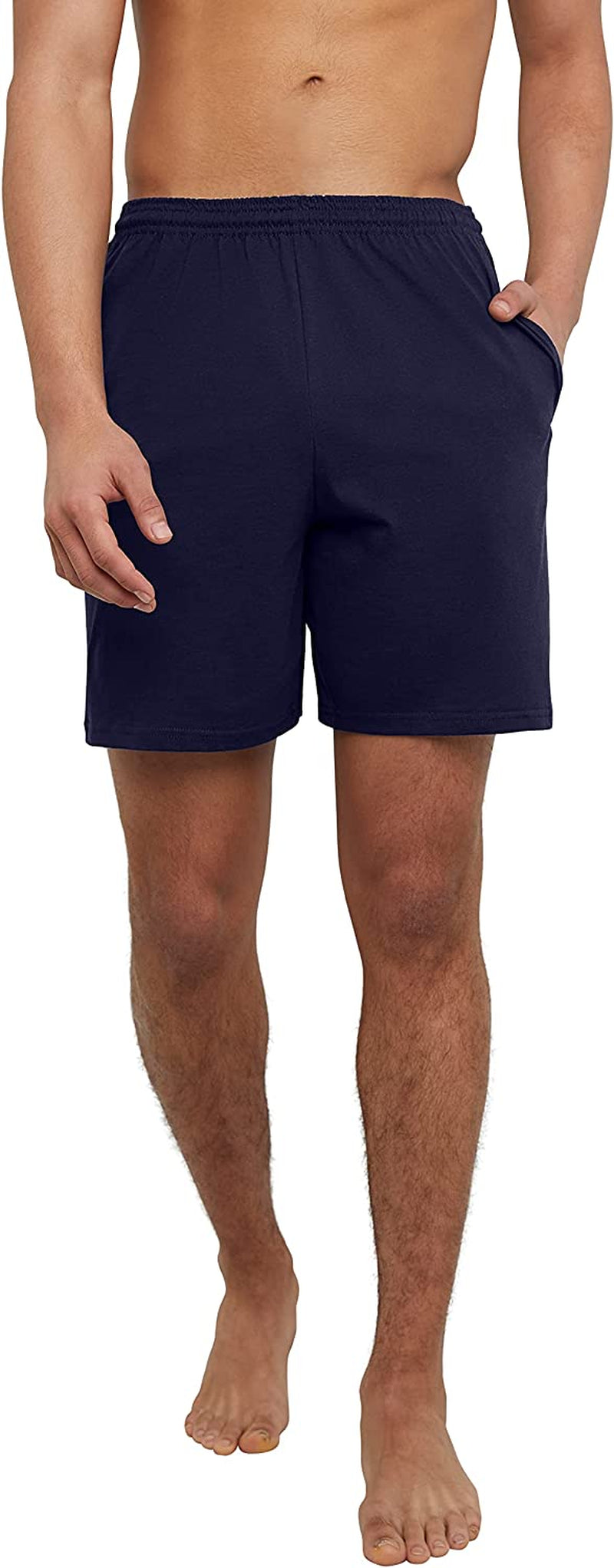 Hanes Athletic Shorts Favorite Cotton Jersey Shorts Pull-On Knit Shorts with Pocket