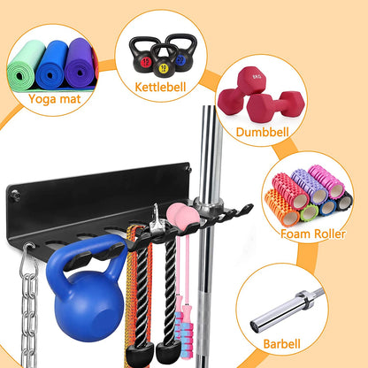 Gym Rack Organizer Home Gym Accessories Hanger Wall Mount Hooks Olympic Barbells