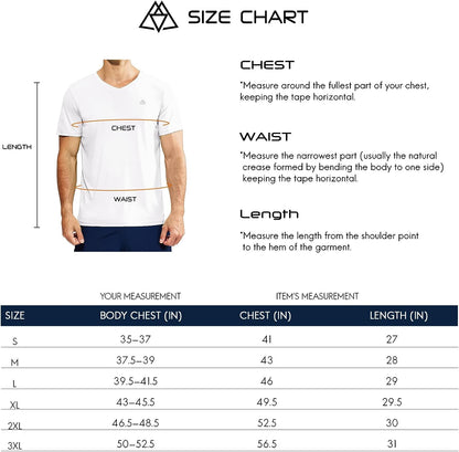 Men V Neck Athletic Shirts Lightweight Gym Workout Running Short Sleeve Tee Shirts Moisture Wicking