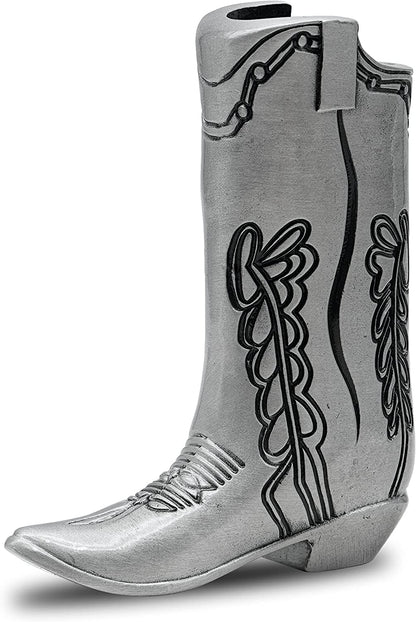 Cowboy Boot Case Silver Metal by   Mini Bic Stylish Design Lighter Sleeve Cover deal Home Everyday