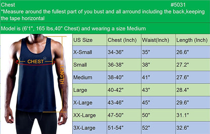 Men'S 3 Pack Dry Fit Y-Back Muscle Tank Top