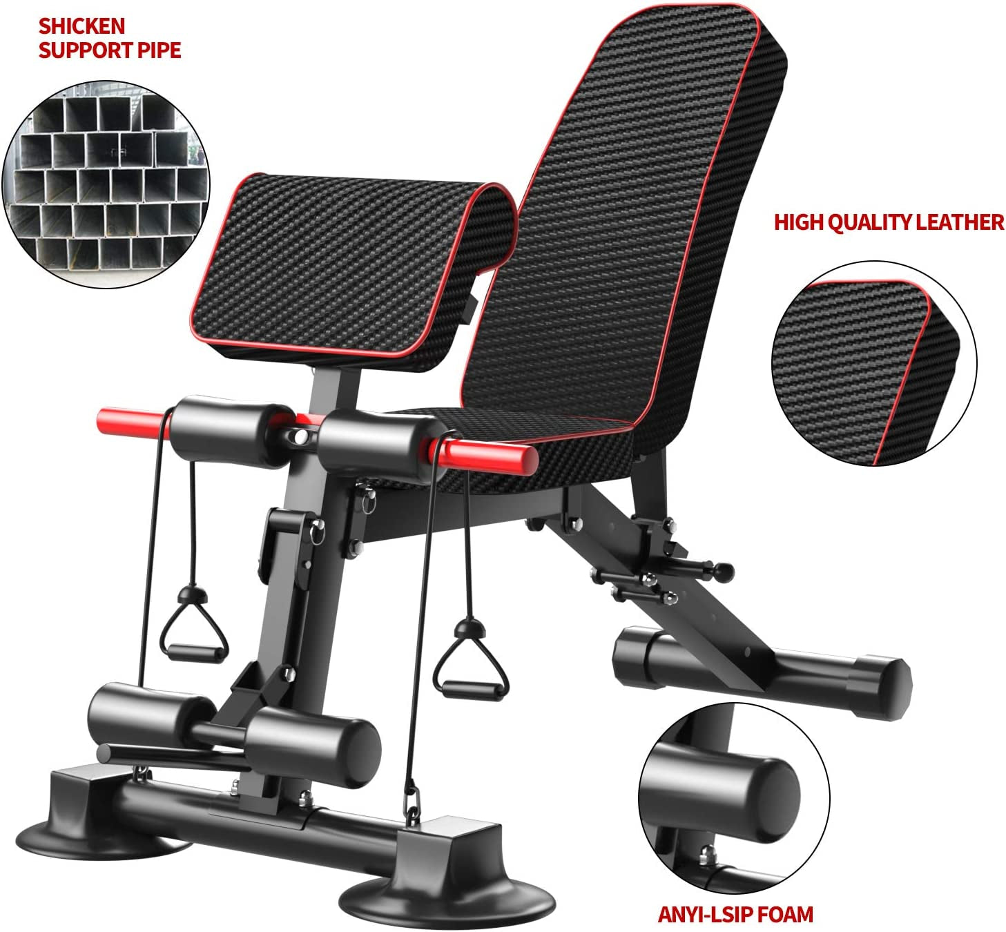 Weight Bench - Utility Weight Benches Full Body Workout Foldable Flat/Incline/Decline Exercise Multi