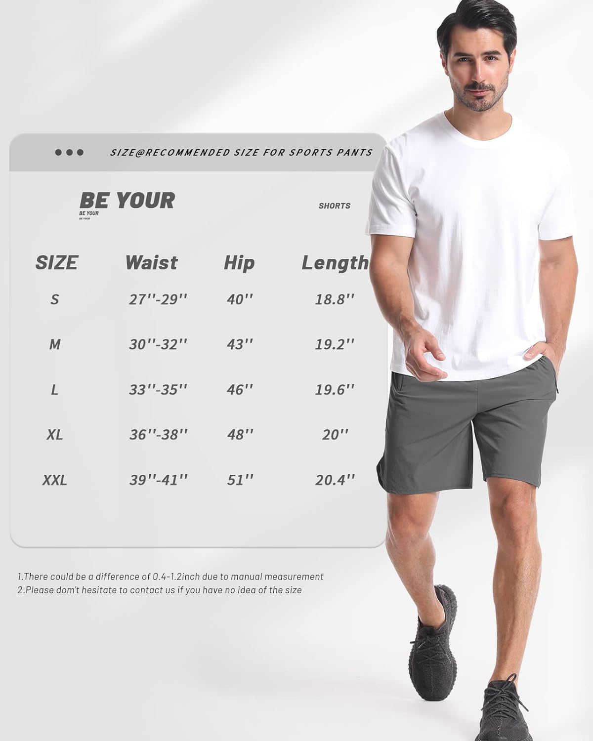 2 Pack Mens Workout Athletic Shorts 7 Inch Inseam Quick Dry Hiking Shorts Men Lightweight Sports Gym