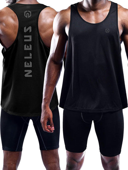 Men'S 3 Pack Dry Fit Y-Back Muscle Tank Top