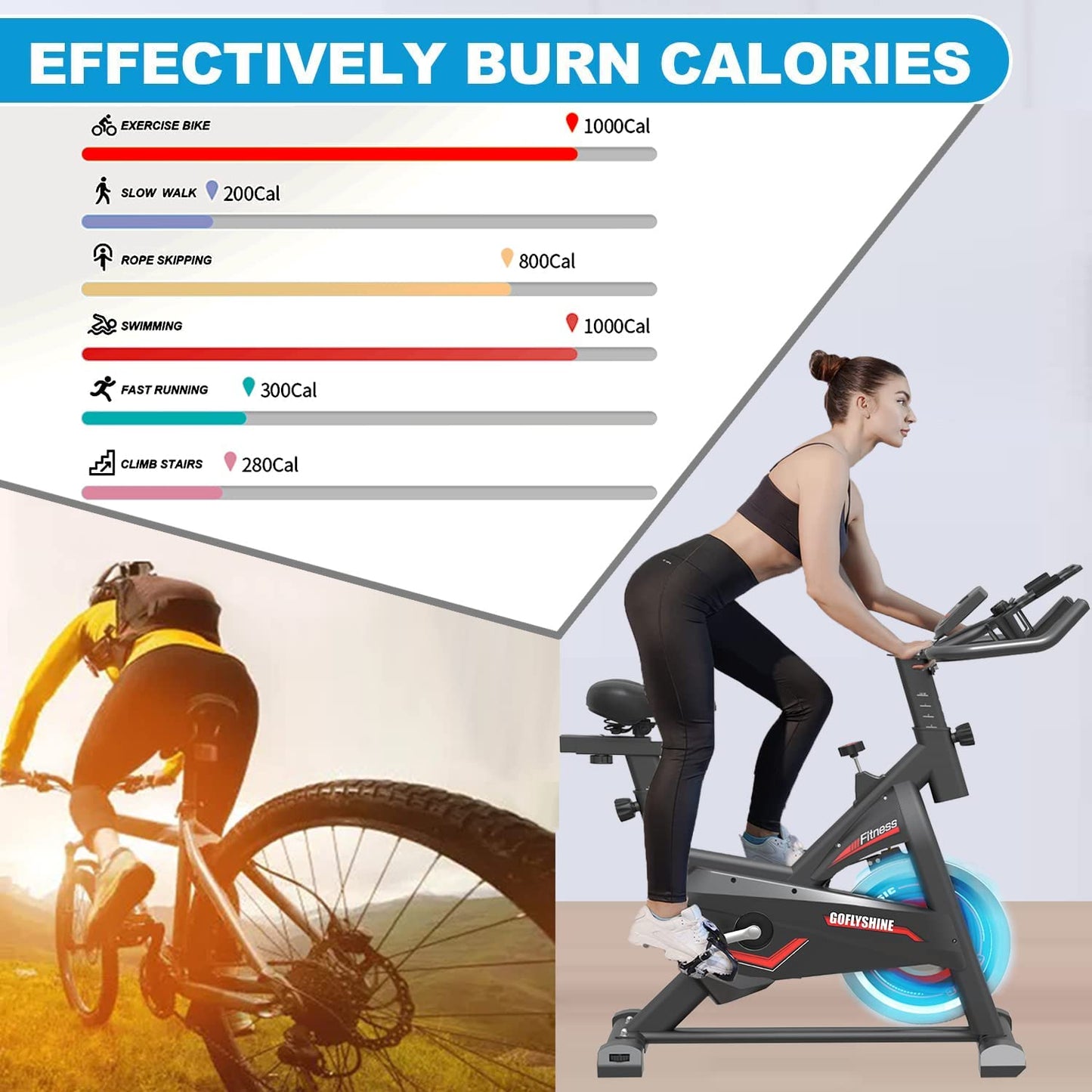 Bikes Stationary,Exercise Bike Home Indoor Cycling Bike Home Cardio Gym Workout Bike with Ipad 