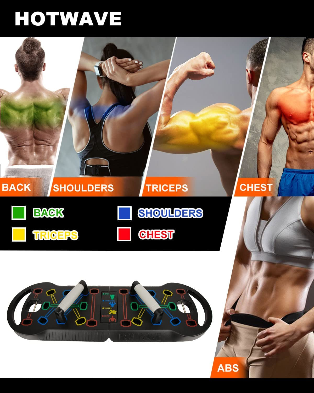 Portable Exercise Equipment with 16 Gym Accessories.20 in 1 Push up Board Fitness