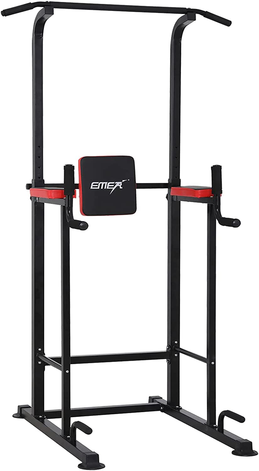 Power Tower Pull up Bar Workout Dip Station,Multi-Function Home Gym Strength Training Equipment